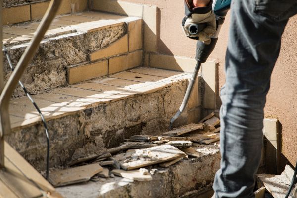 Concrete Stair Demolition in Bettendorf